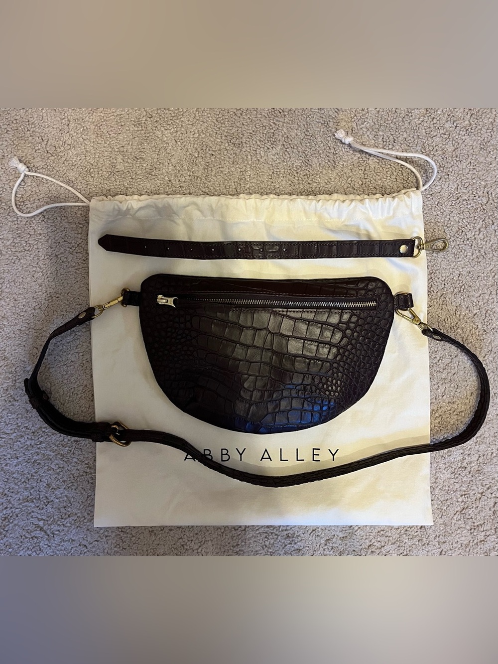 Abby Alley Midi Sling Espresso Croco - Picture 8 of 9